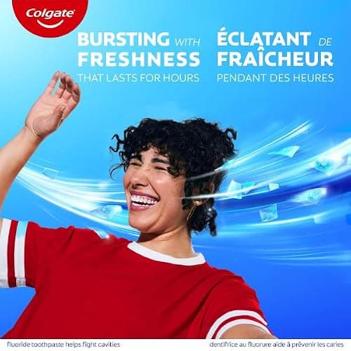 Colgate MaxFresh Charcoal Toothpaste - Fluoride Whitening Formula with Enamel Protection for a Fresh Clean Smile - Dentifrice for Daily Oral Care 150ml, 3 pack — view 7