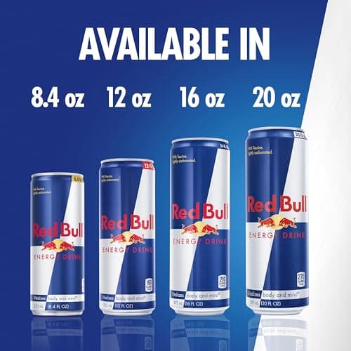 Red Bull Energy Drink with 80mg Caffeine plus Taurine & B Vitamins, 8.4 Fl Oz, Pack of 24 Cans — view 7