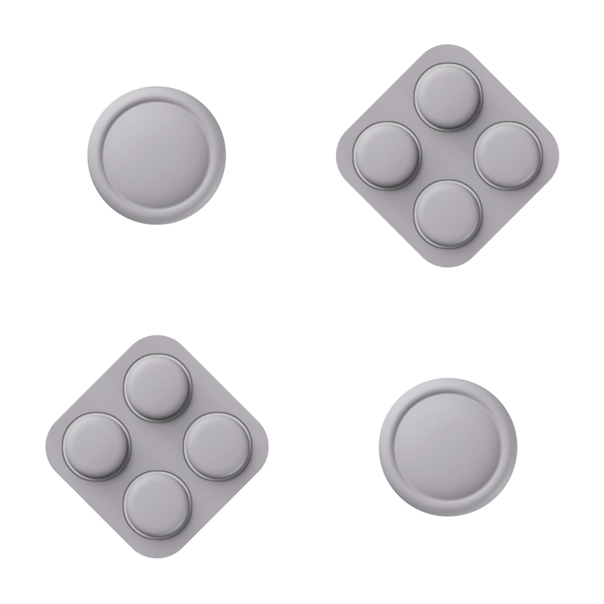 PlayVital Tapas Protectoras de Silicona para Nintendo Switch 2 (2025), 1 Par de Agarres para el Pulgar y 4 Tapas de Botones ABXY Direccionales para Joycon 2, Tapones para Joystick (Negro) — view 15