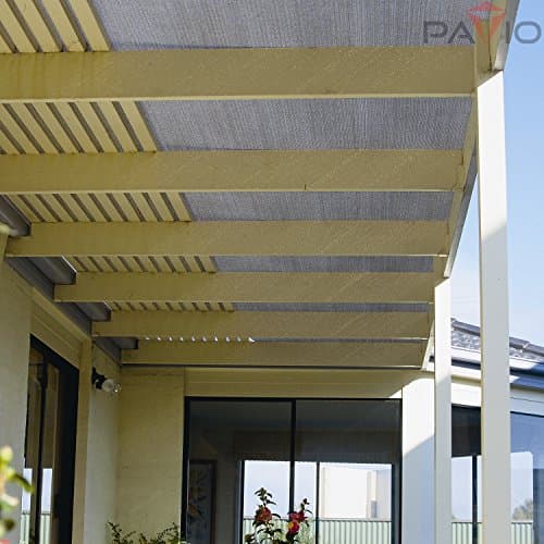 Patio 12' x 40' Sun Shade Fabric Roll 6/8/12 FT Shade Cloth for Patio, Outdoor Mesh Sail Sun Shades Canopy Replacement Pergola Cover for Backyard Deck Porch, Light Gray — view 5