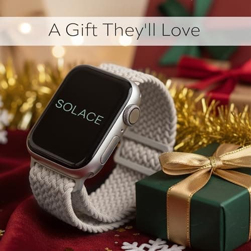 Solace Bands Slim Imperium Adapt Adjustable Nylon Braided Watch Band - Compatible w/All Apple Watches - Solace Apple Watch Bands for Women & Men - Smart Watches Band Series 11 10 9 8 7-1 SE - (Agave)