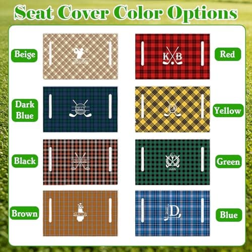 UIDMEN Personalized Golf Cart Seat Cover, Custom Name Initial or Logo, Golf Course Accessories, 51" × 31.5", Universal Fit for 2-Seat Carts, Gifts for Golf Enthusiast, Dad, Husband — view 5