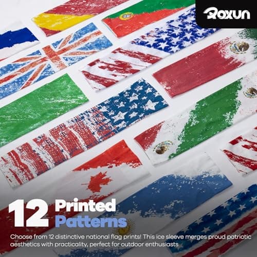 ROXUN 2 Pairs Flag Arm Sleeves Cooling UV Protection for Men Women Soccer Football Sports Mexico Flag-1 — view 5