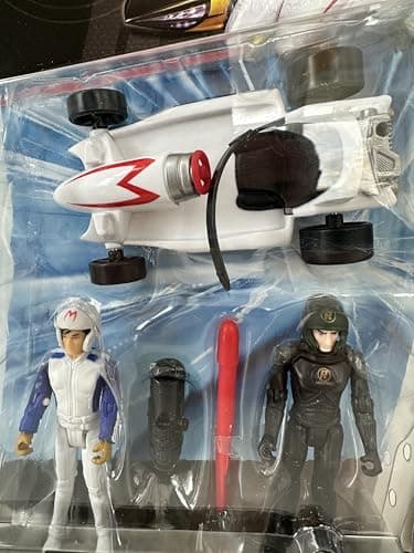 Hot Wheels Speed Racer Action Figure 2 Packs. Set of 3 Includes Rollin Thunder, Battle Board and Kart Cannon - Includes Speed Racer, Cannonball Taylor, Royalton, Spridle & Chim Chim — view 2