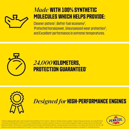 Pennzoil Platinum Full Synthetic 5W-20 Motor Oil, 5 Litre — view 3