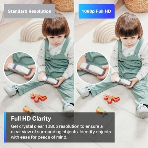TP-Link Tapo Smart Pan/Tilt Indoor Security Camera, 360° Motion Tracking, 1080p Full HD WiFi Camera for Pet/Baby, Night Vision, 2-Way Audio, 128 GB Local Storage, Works w/Alexa & Google (Tapo C200) — view 3