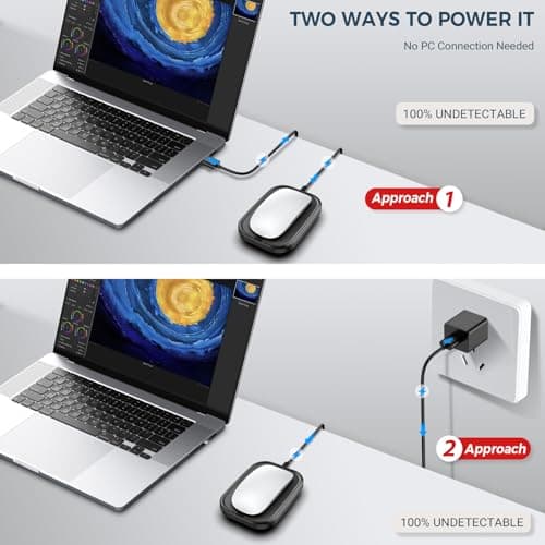 Yonktoo Mouse Jiggler Undetectable – Ultra Slim Mouse Mover with Realistic Movement, No Software Needed, Keeps Your PC Awake and Active, Keeps Computer Awake for Office or Remote Work - Black — view 3