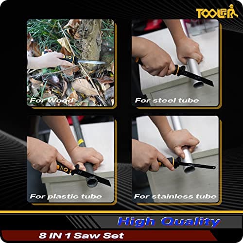 8-In-1 Multi Blades Hand Saw, Drywall Cutter. Hacksaw. Long Blade Hand Saw, Jab Saw, For Cutting Drywall, Sheetrock, Wood, Metel, Plastic, Plywood. Blade Quick Change Mechanism. — view 4