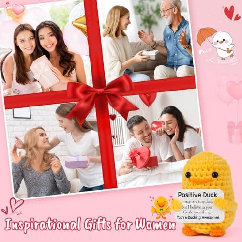 MBL Back to School Gifts for Students - Funny Crochet Duck Birthday First Day of School Gifts for Students Kids, Feel Better Stress Relief Inspirational Gift for College Friends Her Him Boss Coworker — view 5