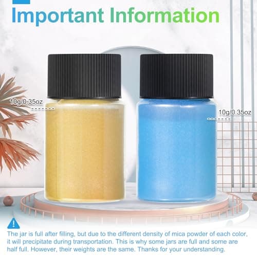 CHANGTIKEJI Mica Powder，24 Colors - 10g/Bottle of Natural Pigment Powder for Epoxy Resin，Soap Making，Candle Making,Lip Gloss,Car Freshies,Dye,Nail Polish,Bath Bombs — view 3
