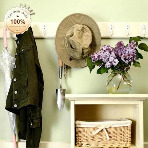 ZBDPOVT 15Pcs White Coat Hooks - Wall Hooks for Closet Hanging, Multi-Room Use (Bathroom/Bedroom/Kitchen), Holds Coats/Towels/Scarves/Hats/Keys/Cups, Includes 30 Screws