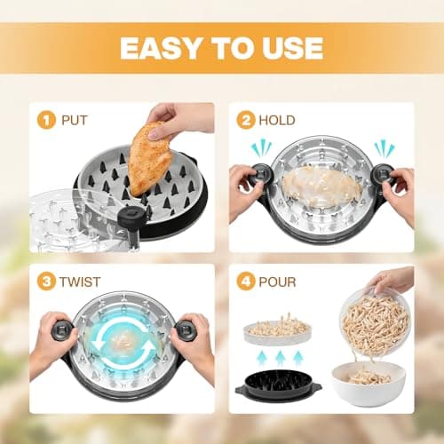 Cleangor Chicken Shredder Tool Twist, Visible Chicken Breast Shredder Tool — view 2