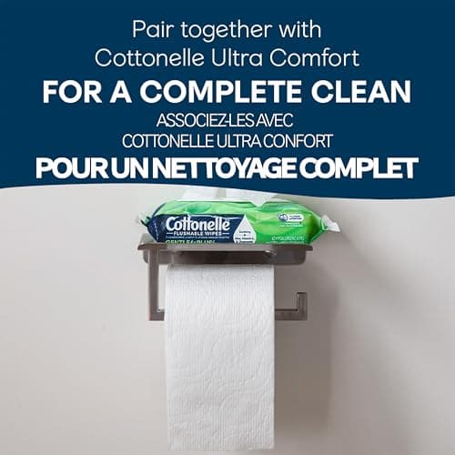 Cottonelle GentlePlus Flushable Wet Wipes with Aloe & Vitamin E, Adult Wet Wipes, 1 Flip-Top Pack, 42 Wipes per Pack (42 Total Flushable Wipes) — view 4