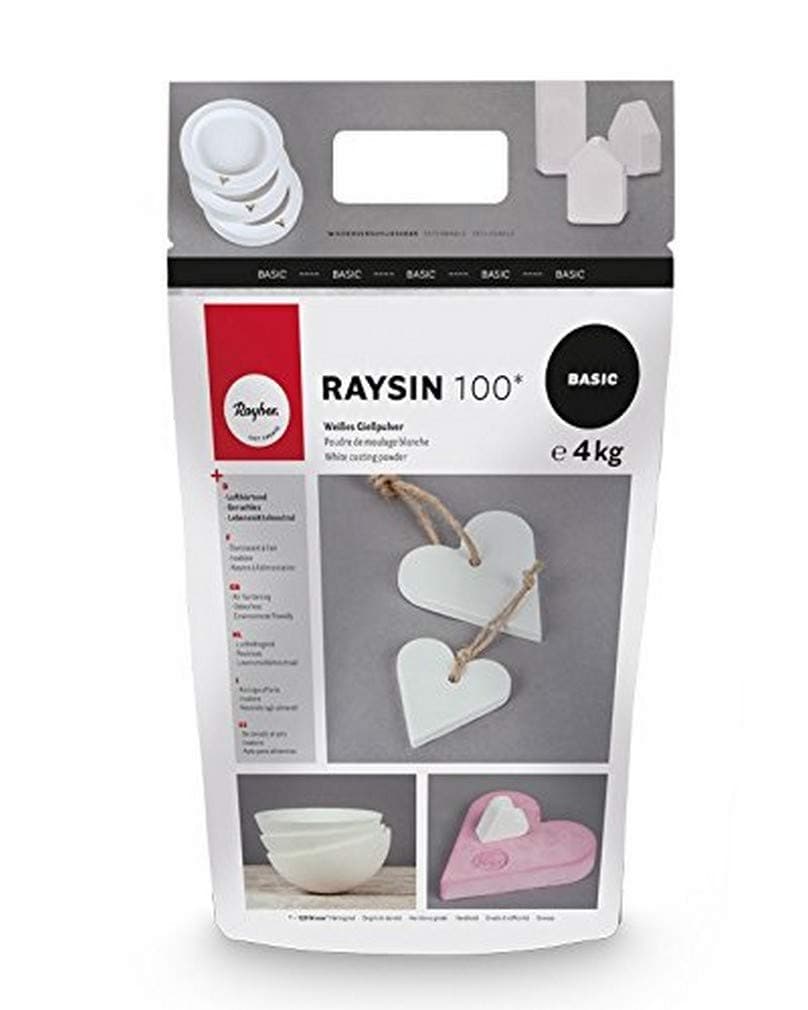 Rayher Polvo para moldear Raysin 200, blanco, 4 kg, seca al aire, sin olor, 34410102 — view 9