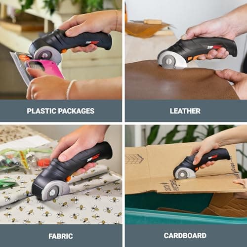 WORX Cordless Fabric & Cardboard Cutting Scissors, 4V ZipSnip, WX082L.2 — view 3