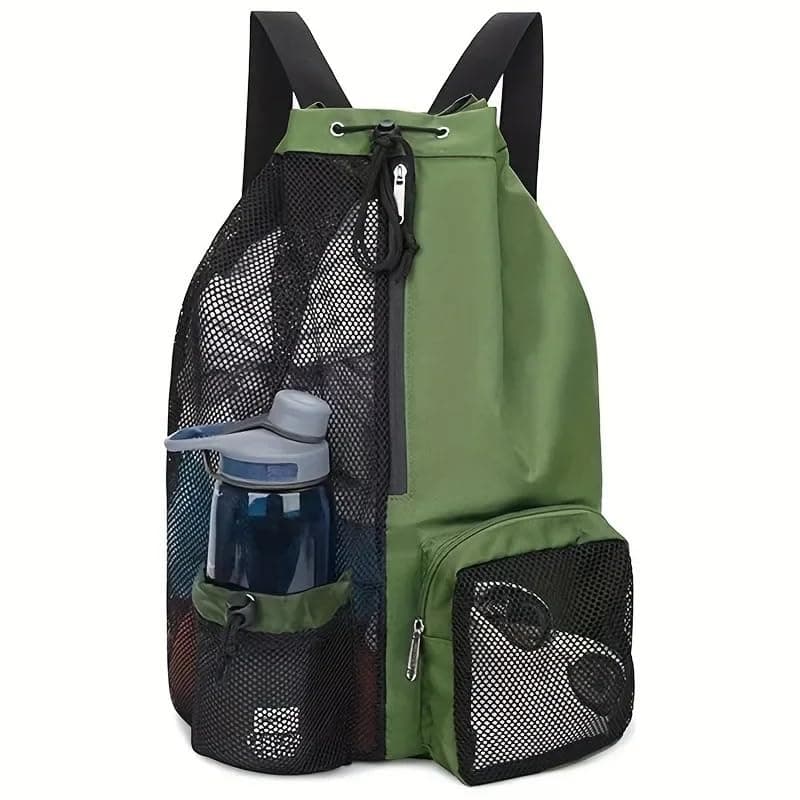Mochila con cordón, mochila de malla con cordón y bolsillo húmedo, bolsa de piscina impermeable — view 2