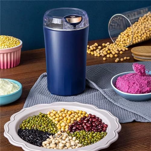 Coffee Grinder for Kitchen, 200W Powerful Electric Spice Herb Grinder Dry Comes with Removable Stainless Steel Blades, Large Capacity Suitable for Grinding Spices, Herbs, Coffee Beans, Grains, Nuts — view 5