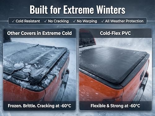 TRUXEN Soft Roll-Up Truck Bed Tonneau Cover for Ford F-150 2015-2026 6.5'(78.9") Bed Accessories, Waterproof Snowproof Roll Up Bed Cover with Reinforced Support Bars, No-Drill Pickup Truck Cover — view 2