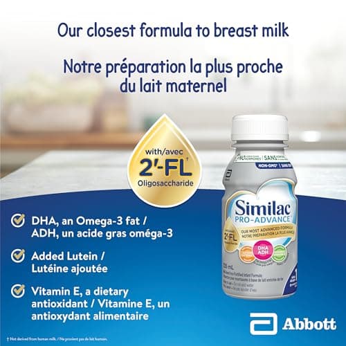 Similac Pro-Advance with 2′-FL, Step 1, Baby Formula, Easy To Digest, 0 - 12 Months, Ready to Feed, 16 x 235 mL — view 2