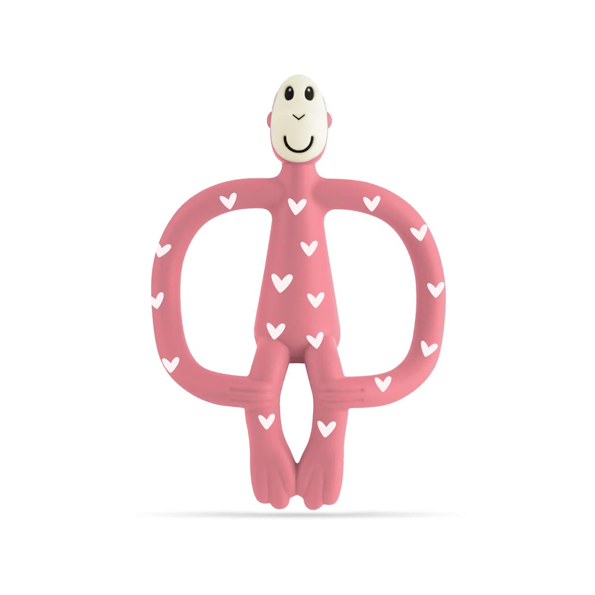 Matchstick Monkey, Original Teether & Gel Applicator, Antimicrobial Silicone Teething Toys for Baby, Easy to Grip, BPA Free, 3 Months Old+, 10.5 cm, Dusty Pink Monkey — view 18