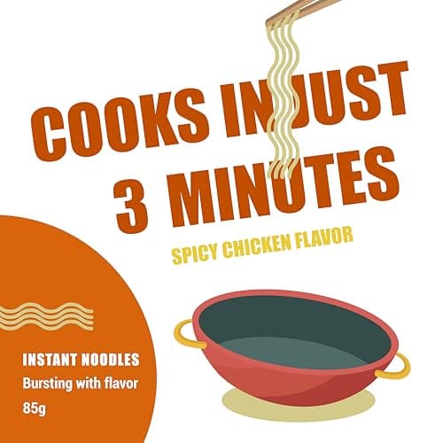 Mala Ramen Instant Noodle - Spicy Chicken Noodles 85G (Case Of 24) 2.04 Kg - Cooks In 3 Minutes — view 4