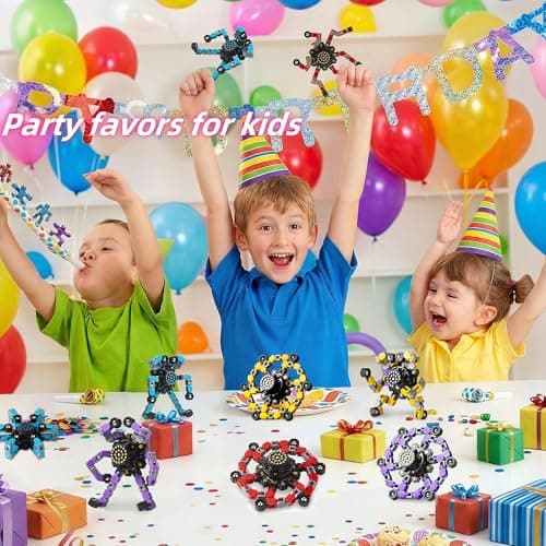 Gokeey Transformable Fidget Spinners Toys 4 Pcs for Kids and Adults Stress Relief Sensory Toys for Boys and Girls Age 8-13 Fingertip Gyros Party Favors Birthday Gifts for Teens Road Trip Travel Toy — view 6