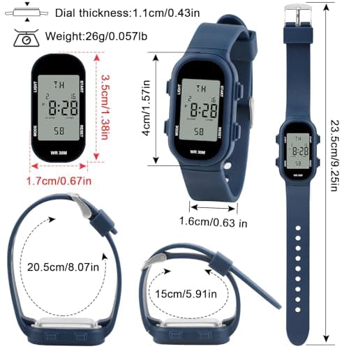 Juboos Kids Digital Watches for Boys Girls Ages 7-16, 3ATM Waterproof Sport Child Watch with Night Light, Alarm Clock, Stopwatch — view 4