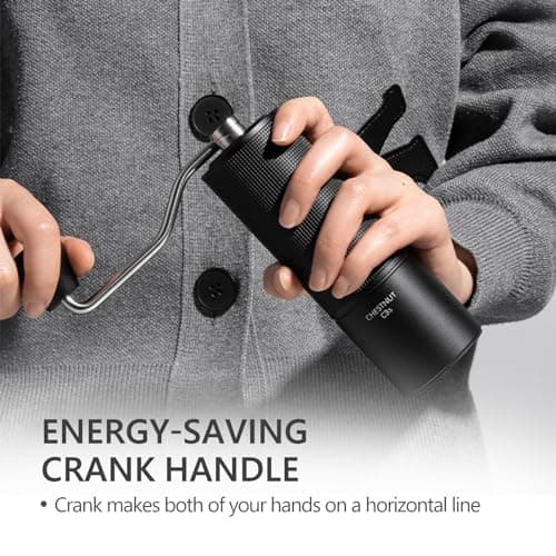 TIMEMORE Chestnut C3S Manual Coffee Grinder, Stainless Steel S2C Conical Burr Coffee Grinder, Hand Coffee Grinder, Adjustable Grind Setting for Travel/Camping/Home, Black — view 4