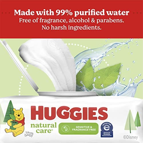 Huggies Natural Care Unscented Baby Wipes, Sensitive, 6 Refill Packs (1008 Wipes) — view 3