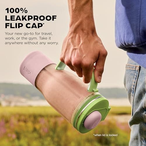 Ninja BlendBOSS | Personal Smoothie Tumbler | 26oz Travel Tumbler w/Leakproof Lid, Detachable Straw & Integrated Chug Spout | Dishwasher Safe & BPA Free | Watermelon Bubble Gum | XSKDB326LSGN — view 2