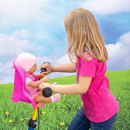 Bayer - Dolls Bicycle Seat and Helmet Pink - for Dolls up to 46 cm - Dolls Bike Seat, Carrier for Dolls - Age 3 Years + - 67300AB — view 2