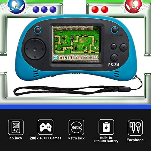 Kids Handheld Portable Video Game Player with 200 Games - 16 Bit 2.5 Inch Screen Mini Retro Electronic Machine for Boys Girls — view 3