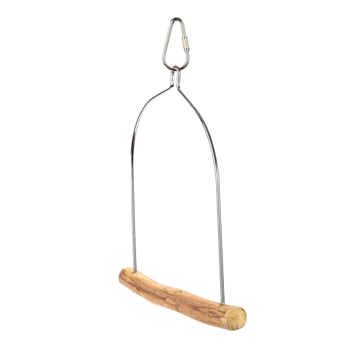 PARROT ESSENTIALS Natural Wood Arch Swing Perch - Wooden Swing for Parrots, Budgie, Cockatiel - Parrot Toy Nest Swing Encourages Foot Exercise - Hanging Toy Pet Swing Mimics Their Natural Habitat — view 3