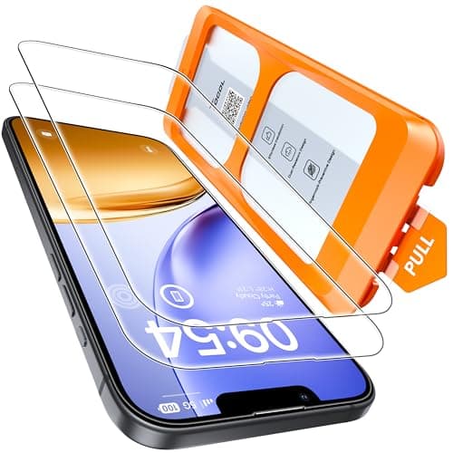 TOCOL for iPhone 17e Screen Protector 6.1 inch 9H Hardness Military Grade Shatterproof 17 e HD Tempered Glass Easy Installation Case Friendly 2 Pack