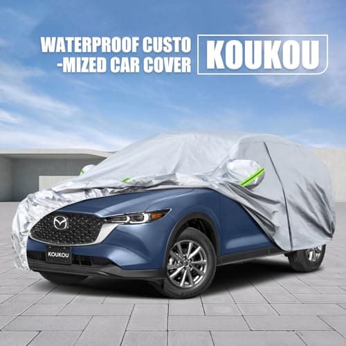 Koukou SUV Car Cover Custom Fit Mazda CX-5 from 2012 to 2025, Waterproof Car Cover All Weather for Automobiles Outdoor Indoor with Zipper Door, Sun Rain Dust Snow Protection. — view 6