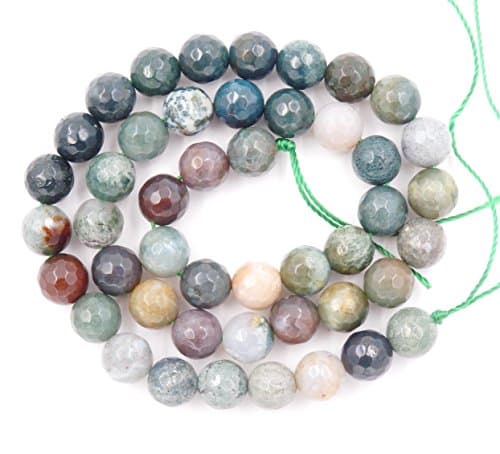 Malahill Faceted Gemstone Beads for Jewelry Making, Sold per Bag 5 Strands Inside (Indian Agate, 6mm) — view 4
