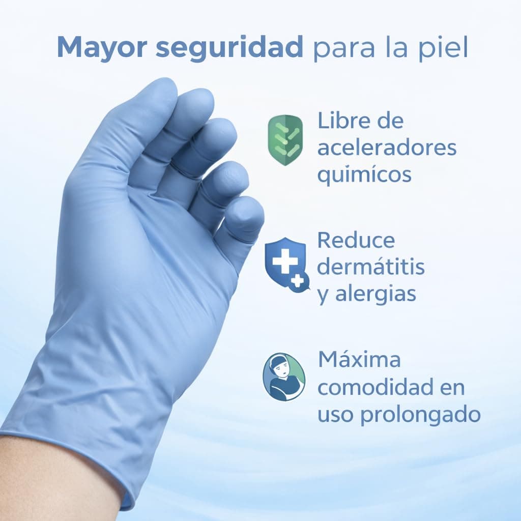 1000 Guantes de Nitrilo Desechables – Sin Polvo, Alta Resistencia – Uso Médico, Alimentario, Limpieza y Taller – Guantes Protectores Azul o Negro – Tallas S, M, L, XL (azul, L) — view 3