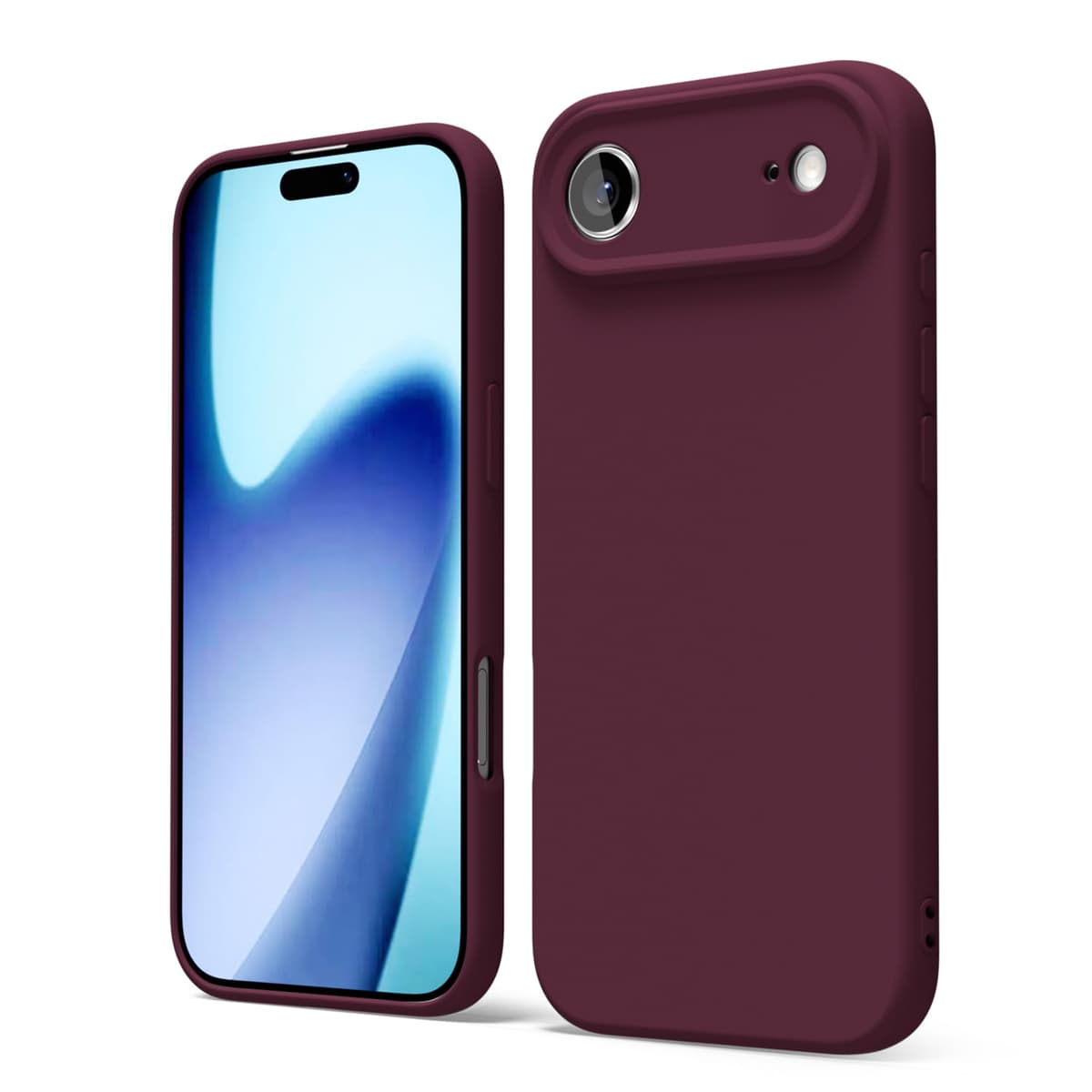 oakxco for iPhone 17 Pro Max Phone Case Liquid Silicone, Cute Thin Slim Grip Soft Rubber Gel for Women Men, Smooth Matte TPU Plain Solid Color Girly Simple Case with Camera Cover, Light Pink — view 1928