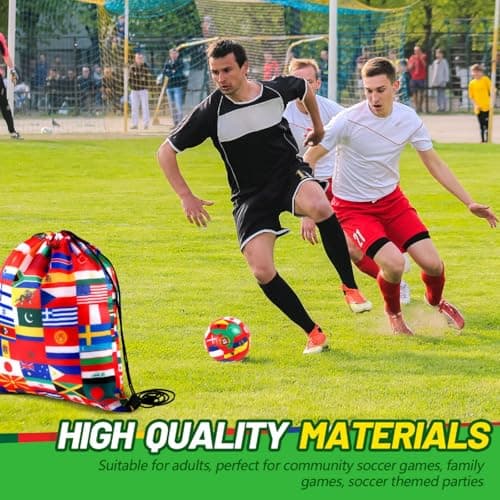 Realspring International 2026 World Flag Soccer Ball Size 5 Country Flag Party Favor with World Storage Bag and Pump Needle for Sports Holiday Birthday Party Gifts — view 4