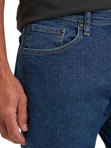Wrangler Authentics Men's Regular Fit Comfort Flex Waist Jean, Dark Stonewash, 36W x 30L — view 5