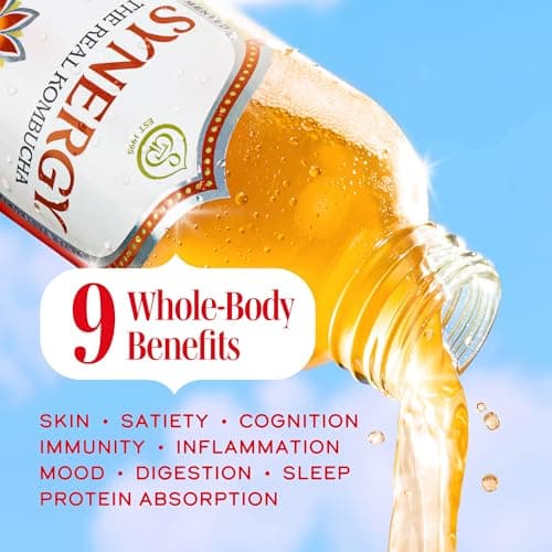 SYNERGY The Real Kombucha - Gingerade - 16 fl oz Bottle - Raw Probiotic Drink for Gut Health and Immune Support — view 3