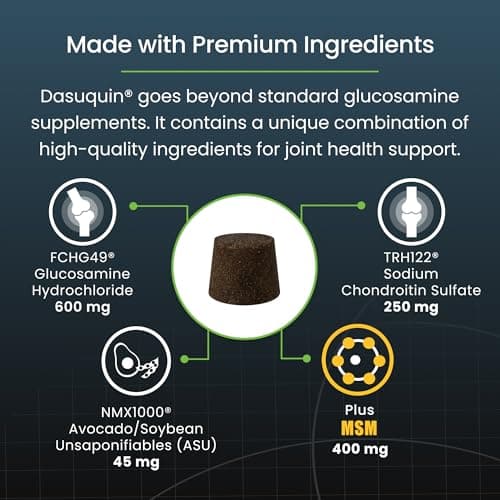 Nutramax Dasuquin for Small to Medium Dogs, Joint Health Supplement, Contains Glucosamine for Dogs, Plus Chondroitin, ASU, MSM and More, Supports Healthy Joints, Soft Chews, 42 Count — view 4