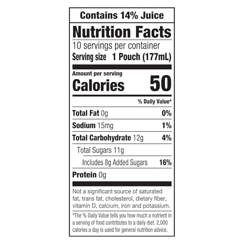 Capri Sun Flavored with Other Natural Flavor Juice Drink Blend, 10 Pouches, for School Lunches and On-the-Go Hydration, Pacific Cooler, All Natural Ingredients, 6 fl oz