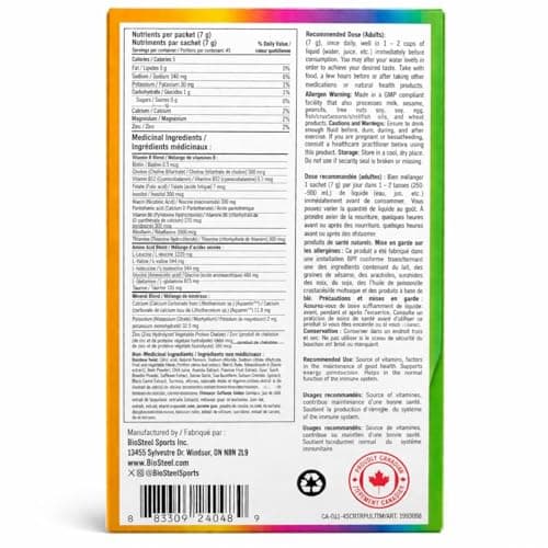 BioSteel Hydration Mix, Electrolytes, Amino Acids and B Vitamins, Zero Sugar, Rainbow Twist, Pink Lemonade and Iced Tea Lemonade, 45 Packets — view 3