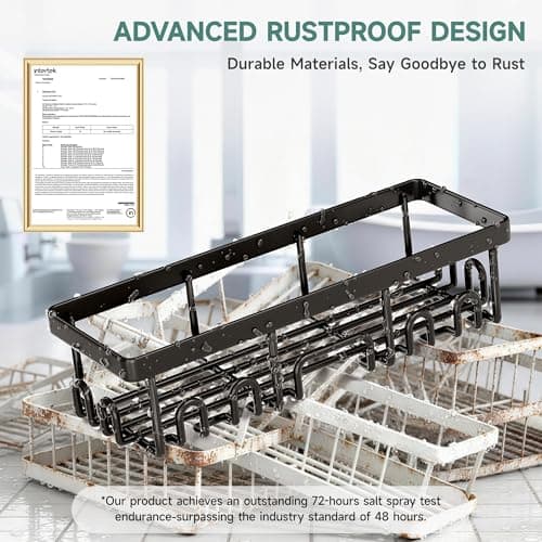 Veken Large Capacity Shower Caddy 3-Pack, Rustproof & Waterproof Shelves — view 3