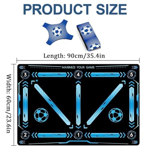 Football Kicking Training Mat, Football Trainer Dribble Silent Training Aids, Foot-ball Door Mat Anti-Slip Carpet For Corner Pitch Floor, Training Pace Ball Control Player Equipment — view 4