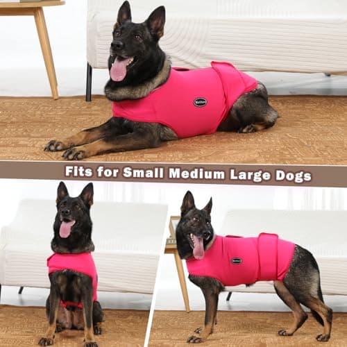 Meifsou Dog Anxiety Vest, Skin-Friendly Thunder Jacket for Dogs, Dog Calming Shirt for Thunder, Fireworks, Vet Visits and Separation - Keep Pet Calm Without Medicine, Fit for Small Medium Large Dogs — view 4