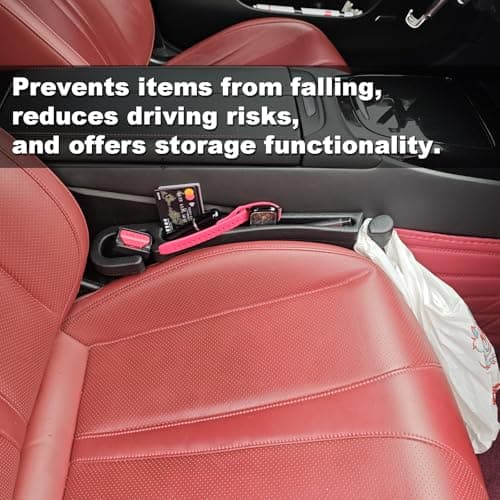 Bigger Solutions Car Seat Gap 2pk Filler with Storage, Hook & Emergency Glass Breaker — view 2