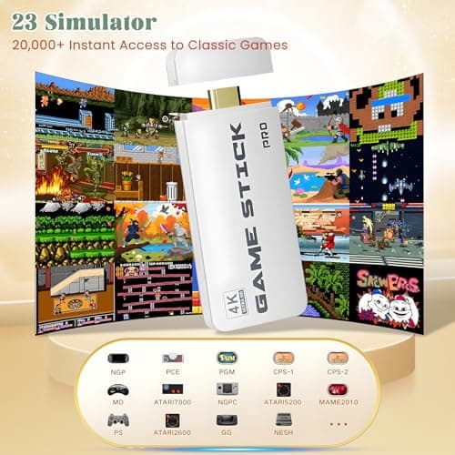 Retro Gaming Console 2026 New Video Game Console with 23 Emulators 20,000+ Classic Games, 4K Hdmi Output Plug and Play Video Games for TV, Gifts for Birthday Holiday - Mac
