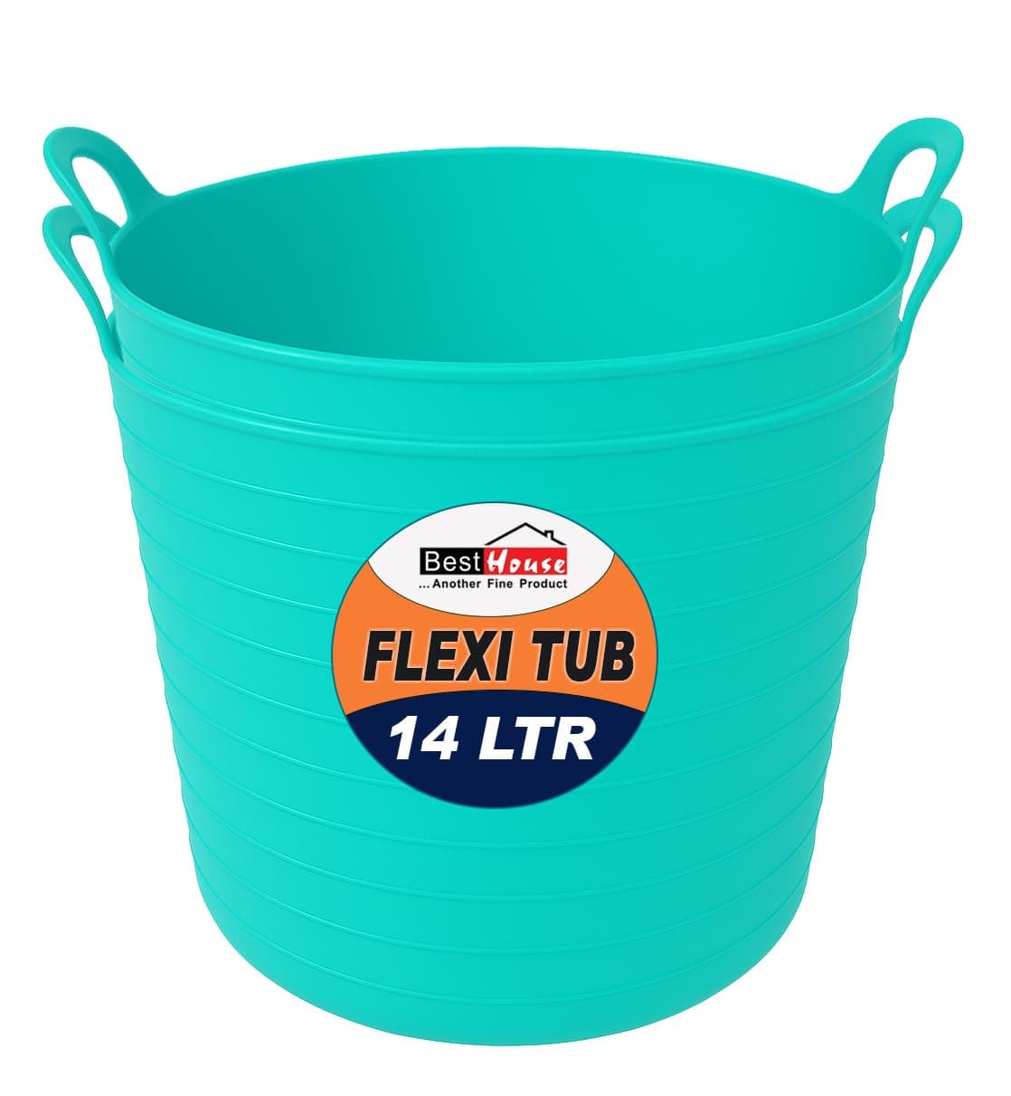 Best House | 3 Pcs of Flexi Tub with Handles | Small Size | Mini | 7 Litres | Yellow | Garden Tubs | Plastic Storage Container for Home, Washing, Garden Waste and DIY Projects — view 68